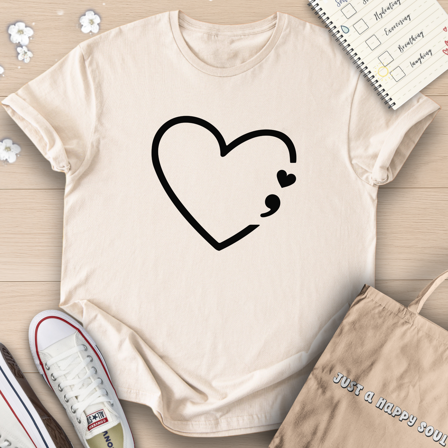 Heart Semicolon T-Shirt